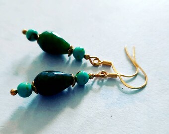 Jade turquoise and gold