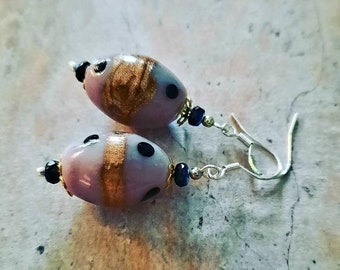 Lampwork earrings dots