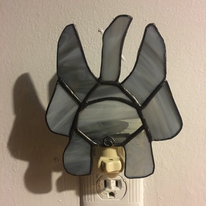 Stained Glass Elephant Nightlight - Approximately 5&quot;x7&quot; - Base and 4watt lightbulb included-FREE SHIPPING-Ready to Ship