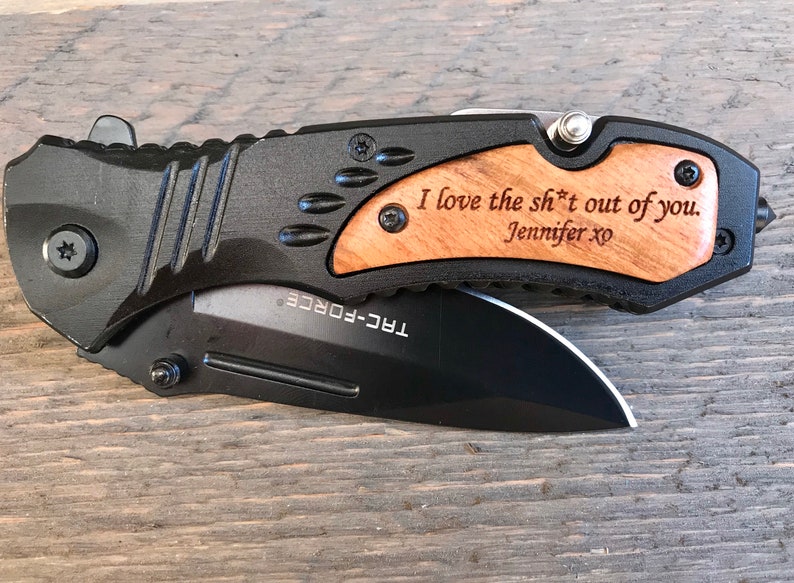 Custom Pocket Knife Gift for Him Gift for Boyfriend Funny Etsy