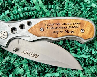 Engraved pocket knife, New Boyfriend Gift, Husband gift, Camping, Fishing, Gift for men, Gift for Dad