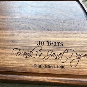 Anniversary Gift, Custom Cutting Board, anniversary gift for parents, 5th anniversary, Fast shipping image 2