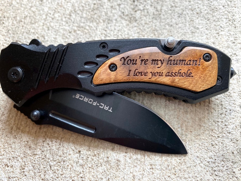Custom Pocket Knife Gift for Him Gift for Boyfriend Funny Etsy