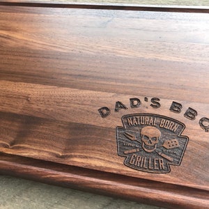 Custom Cutting Board, Fathers Day, Grilling Gift, Gift from daughter, Dad Gift, Personalized Grilling image 1