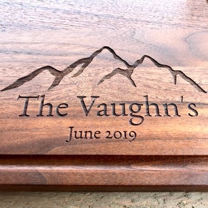 Cutting Board Personalized, Wedding Gift, Mountains, Outdoor, Custom wedding Gift, Outdoor lovers Gift image 4