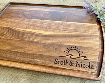 Beach Wedding Gift, Custom Cutting Board, Beach Theme Wedding, Destination Wedding, Anniversary Gift, Engagement Gift