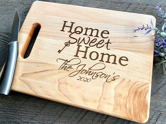 Custom Cutting Board Home Sweet Home Anniversary Gift Cutting Board Realtor Personalized Gift --23510-CUTB-003 Closing Gift Wedding