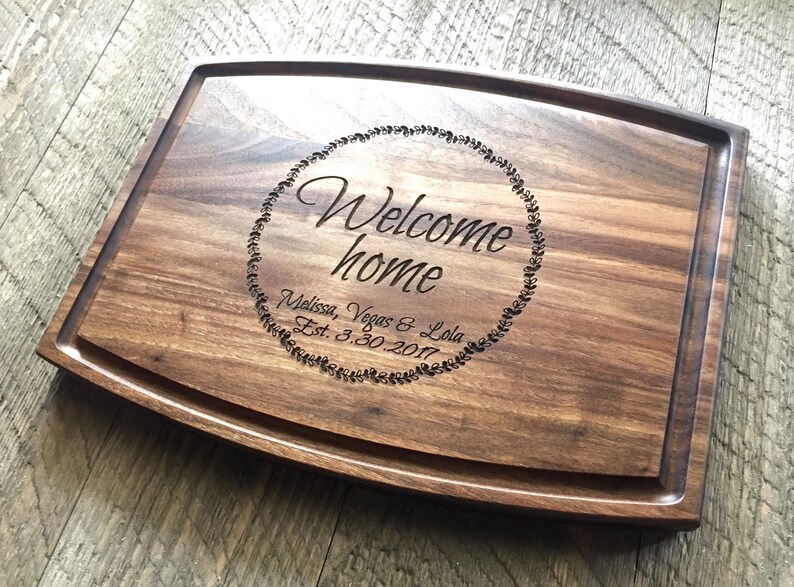 Realtor marketing First Home housewarming gift Cutting board Home sales New Home Welcome Home Real estate Closing Gift Client gift