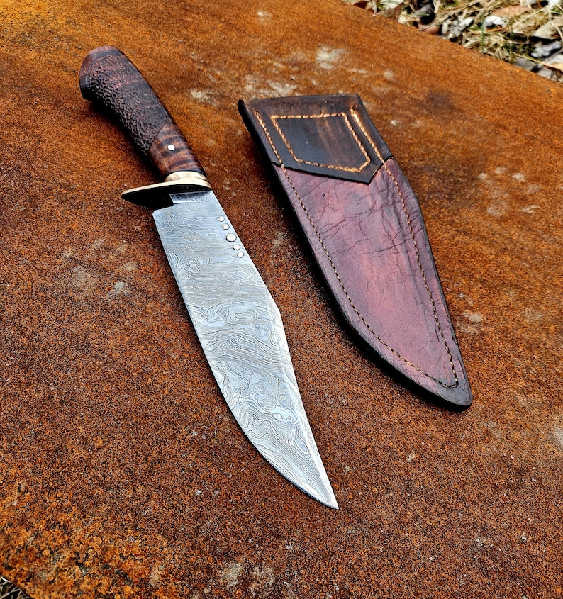 Elite Damascus Bowie Knife - 10
