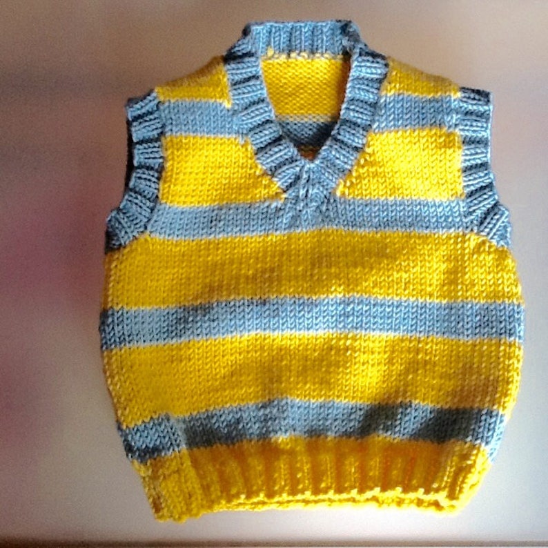 Hand Knitted Child's Vneck Tank Top Vest Plain or Fair Etsy