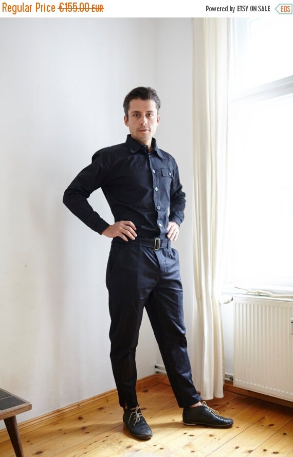 BERLIN Schwarz Jumpsuit für Herren Designer JumpSuit Body Etsy