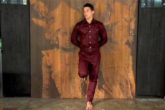 designer red jumpsuit