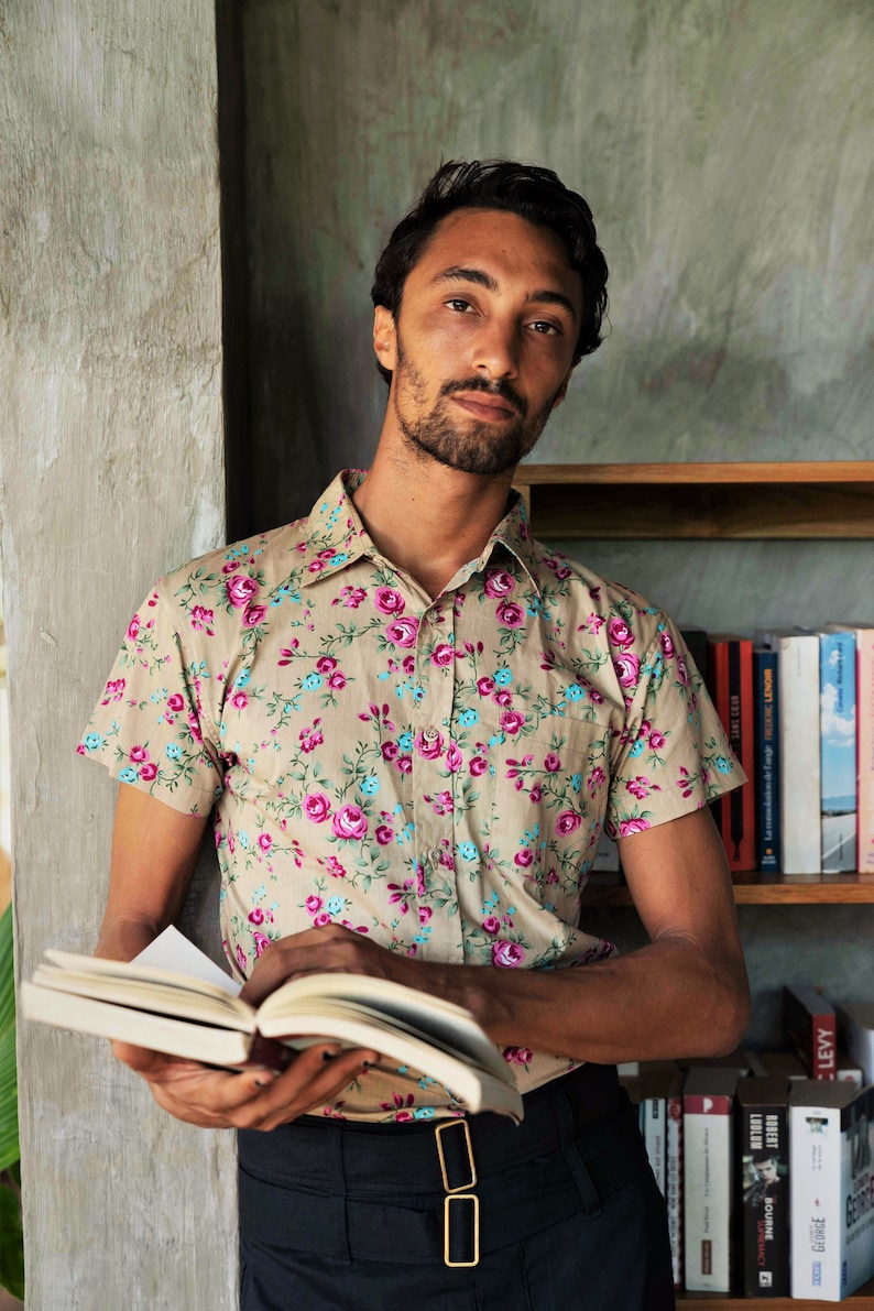 TOULOUSE Camisa de hombre colorida, camisa de vestir, única imagen 1