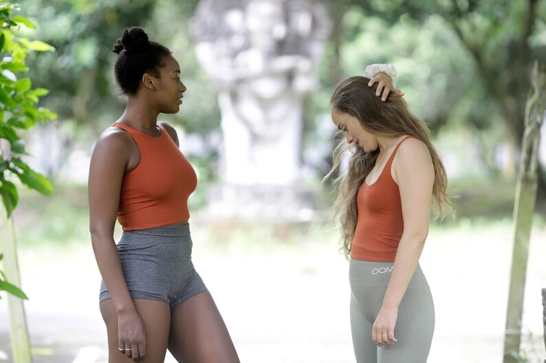 LISBON Earth Orange Women Yoga Top, Tank Top, Stretch, Comfortable, Activewear, Movementwear image 3