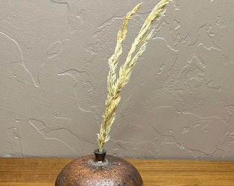 Mid Century Studio Pottery Weed Pot - Ceramic Bud Vase Signed “Trevor”