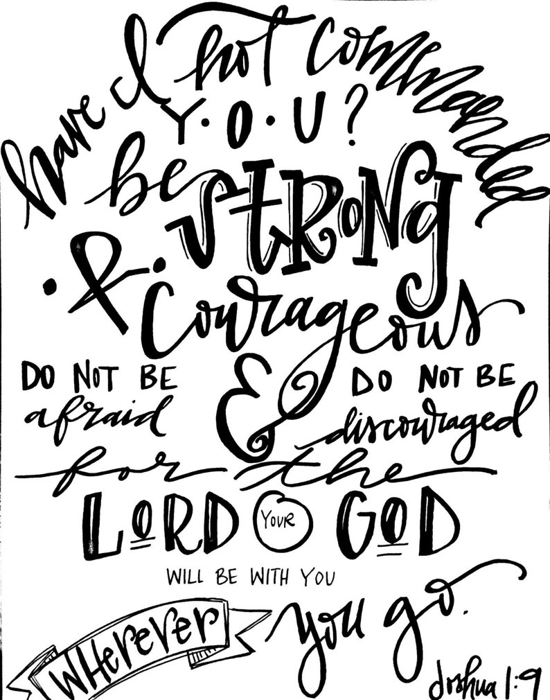 Be Strong and Courageous... Printable JPEG - Etsy