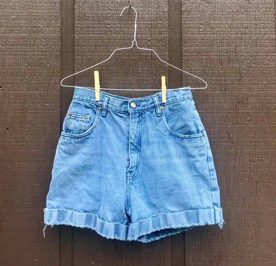 1970s High Waisted Denim Shorts