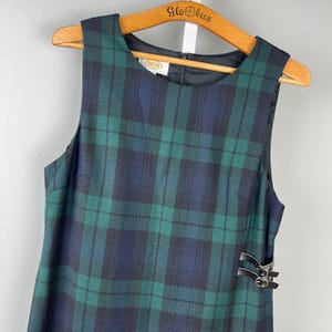 Wool Plaid Dress L - Etsy