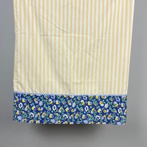 Set of 2 Vintage Laura Ashley Pillowcases Yellow Blue Floral Bedding Linens image 3