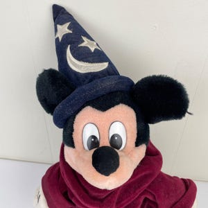 Peluche vintage Disney peluche sorcier Mickey Mouse Fanntasia 17 po. image 2
