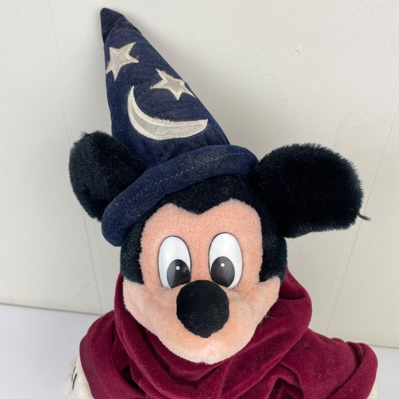 Peluche vintage Disney peluche sorcier Mickey Mouse Fanntasia 17 po. image 2