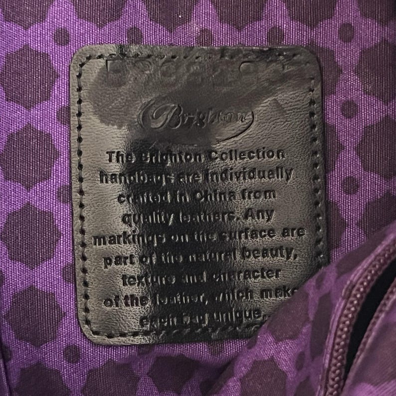 Vintage Y2K Brighton Purse Black Studded Heart Shoulder Bag Slouchy Charm immagine 11