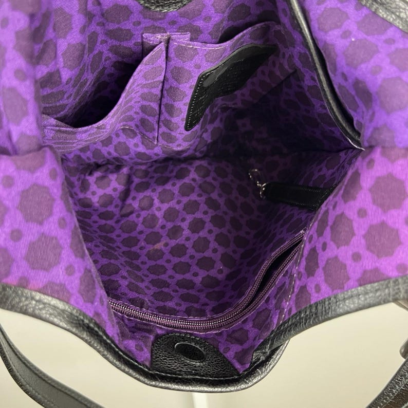 Vintage Y2K Brighton Purse Black Studded Heart Shoulder Bag Slouchy Charm immagine 10