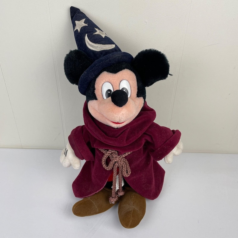 Peluche vintage Disney peluche sorcier Mickey Mouse Fanntasia 17 po. image 1