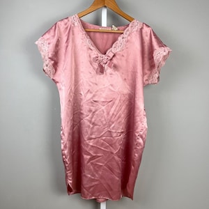 Vintage Victoria&#39;s Secret Gold Label Nightie Nightgown Size Small Mauve Pink