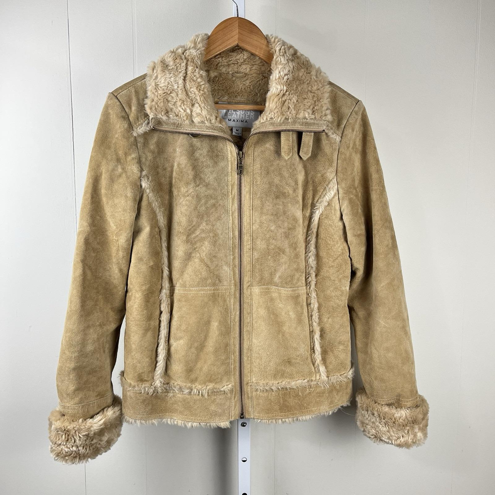 WILSONS LEATHER PINK GENUINE FUR リアルファー Vtg Wilsons Leather Women Black Genuine Leather Hooded
