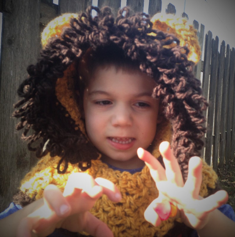 Lion Hood Hat Halloween Costume image 2