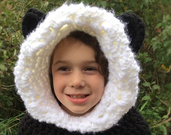 Les enfants Panda capuche chapeau Costume d’Halloween