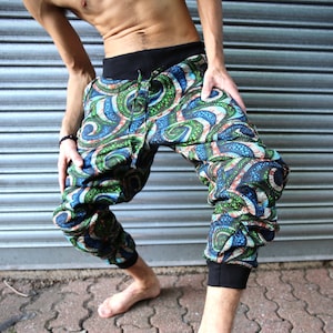 JACKFRUIT Winter Trousers - Mamba Blue - 80s Fresh Prince Festival Pants 90s Kawaii Aesthetic Clothing Japanese Streetwear Cozy Loungewear
