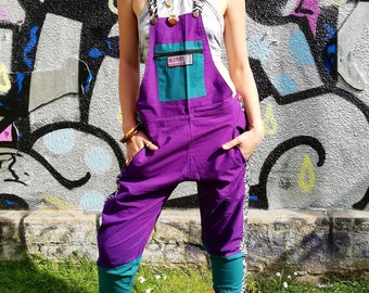 JACKFRUIT Deluxe Dungers - Ziggy Stardust - Unisex - Crazy Aztec Dungarees Overalls Urban Hippy Boho Festival Fresh Prince Retro 80s 90s