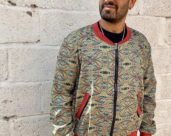 JACKFRUIT Jack-It (men & women sizes) - Vagabond Desert - Festival 80s Bomber Jacket Aztec Kawaii Streetwear Fresh Prince 90s Boho Clothing