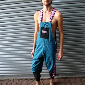 JACKFRUIT Deluxe Dungarees - 80s Fresh Prince Adult Overalls 90s Aztec Men Woman Dungarees Kawaii Japan Clothing Festival Clothing Rave Set