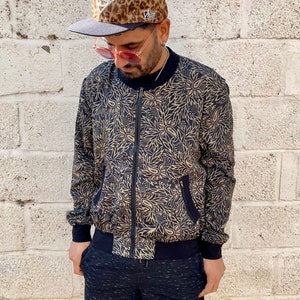 JACKFRUIT Jack-It (men & women sizes) - Moonshine Black - Festival 80s Bomber Jacket Aztec Kawaii Streetwear Fresh Prince 90s Boho Clothing