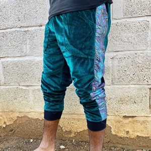 JACKFRUIT Reversible Velvet Loungers - Turquoise - Pimp Velour Tracksuit Festival Kawaii Clothing Fresh Prince 80s Trousers Boho Rave Pants