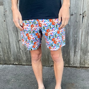 JACKFRUIT Shorts - Fruit Salad - Fresh Prince 80s Boho Aztec Pants Beach Holiday Outfit Cotton Mens Crazy Patterned Festival 90s Clothing