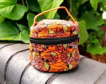 JACKFRUIT Minirig Case - Afro Disco Orange - Speaker Mini Rig Case Multi Colour Crazy Pattern Festival Fresh Prince Aztec Zip Bag Pouch Gift