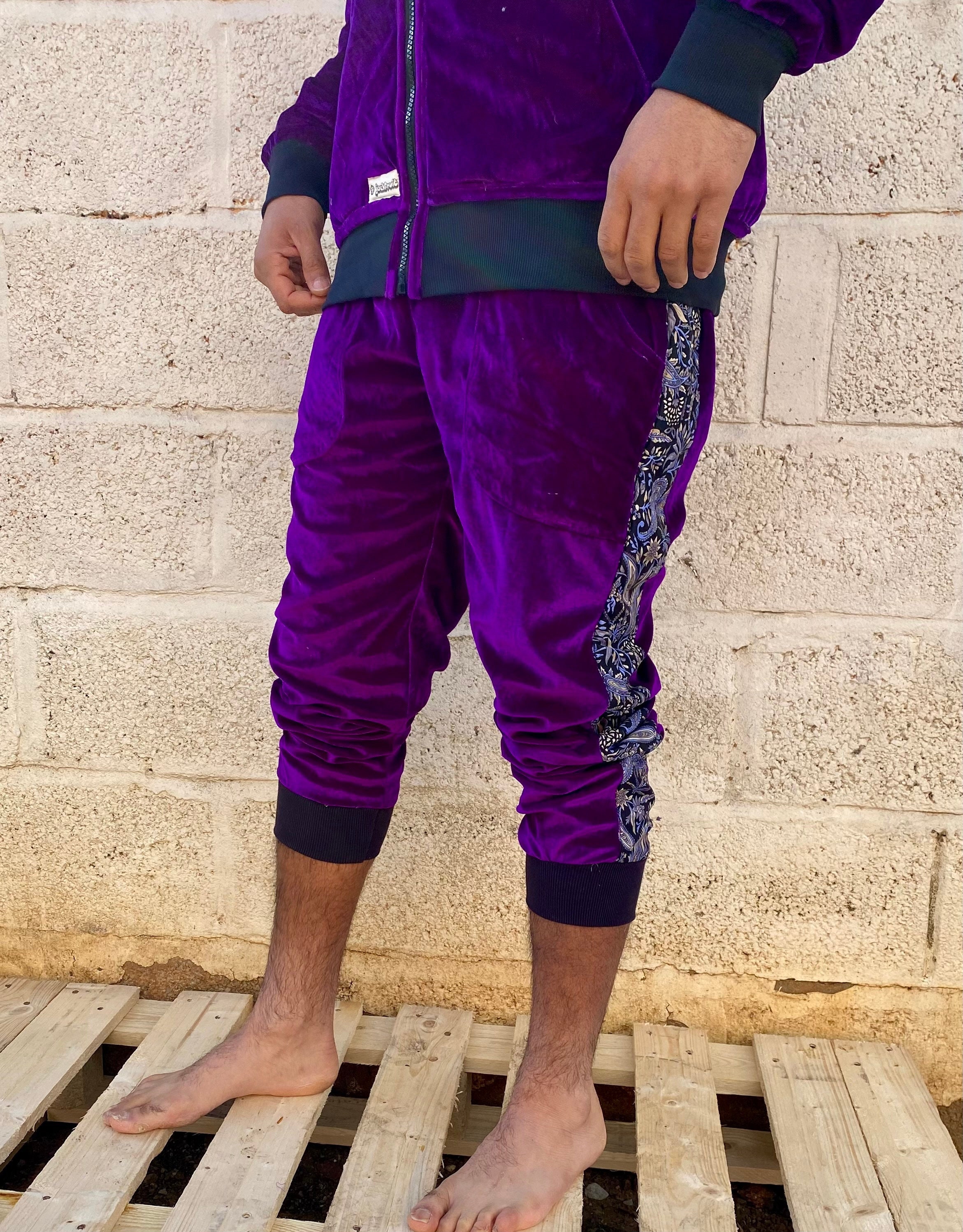 JACKFRUIT Reversible Velvet Loungers - Purple - Pimp Velour