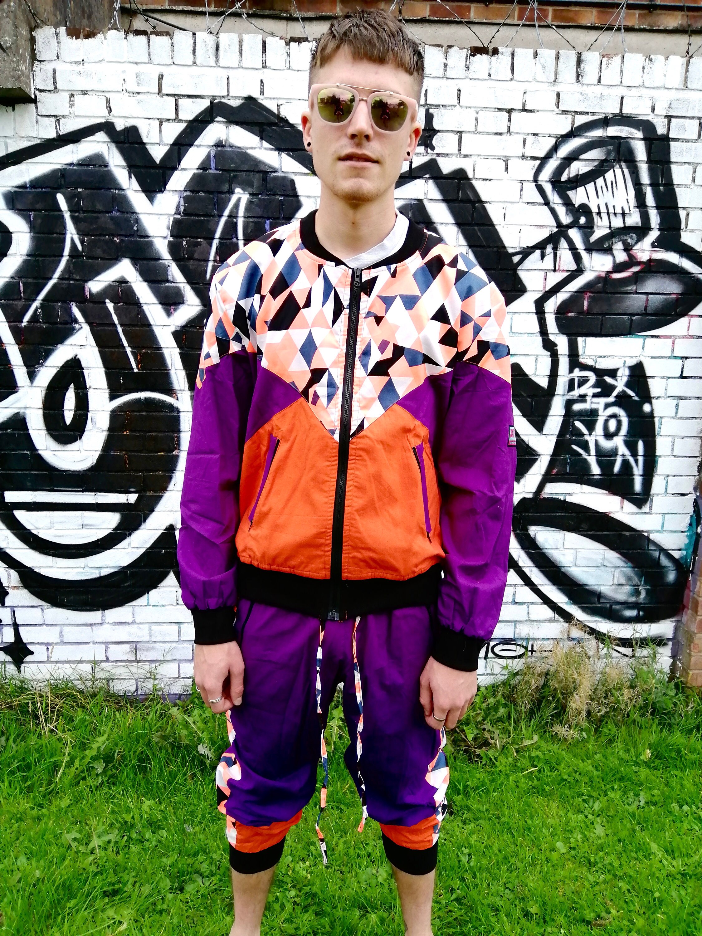 JACKFRUIT Reversible Shell Suit Pants - Sonic Boom - Unisex