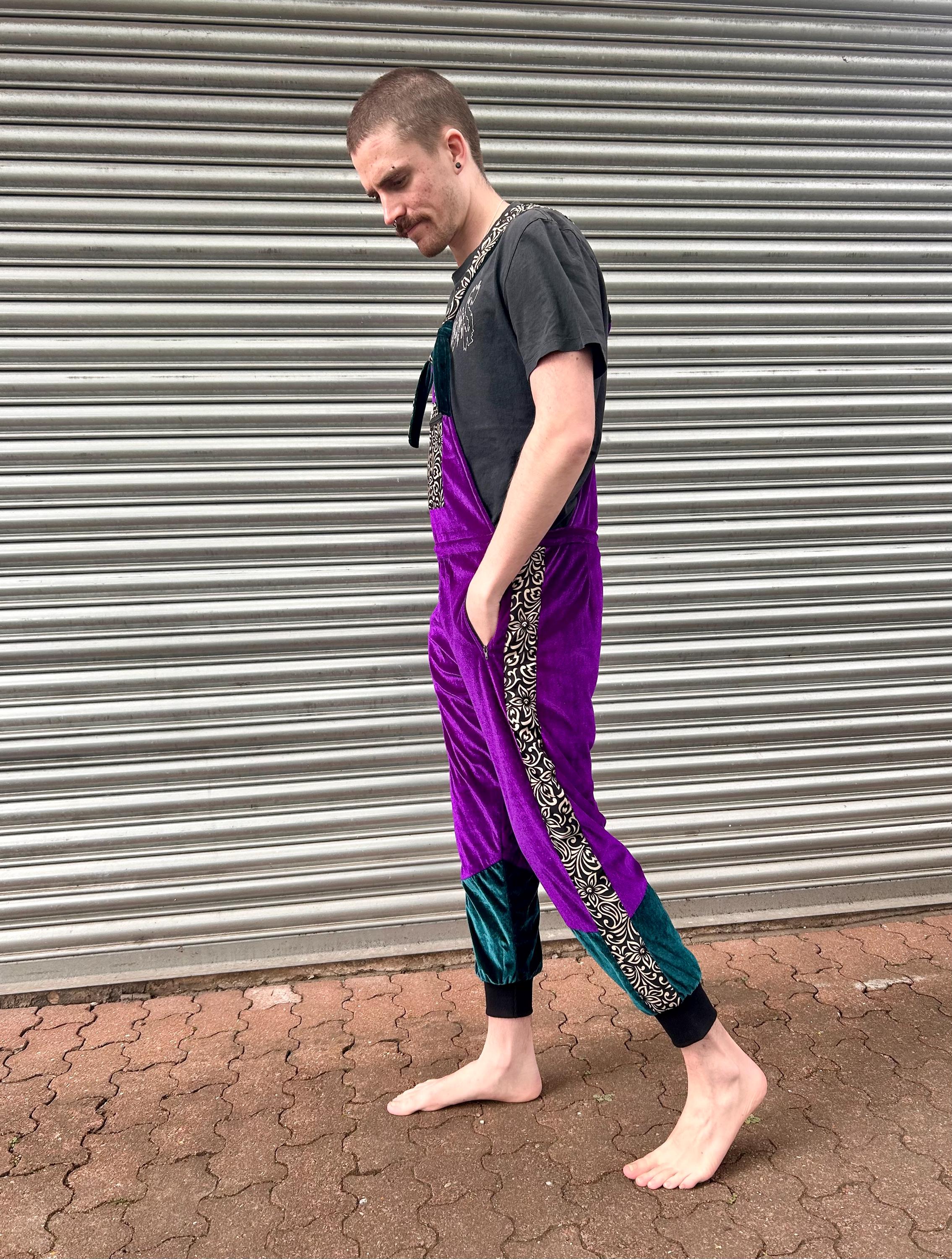 JACKFRUIT Velvet Dungarees - 80s Fresh Prince Adult Overalls 90s