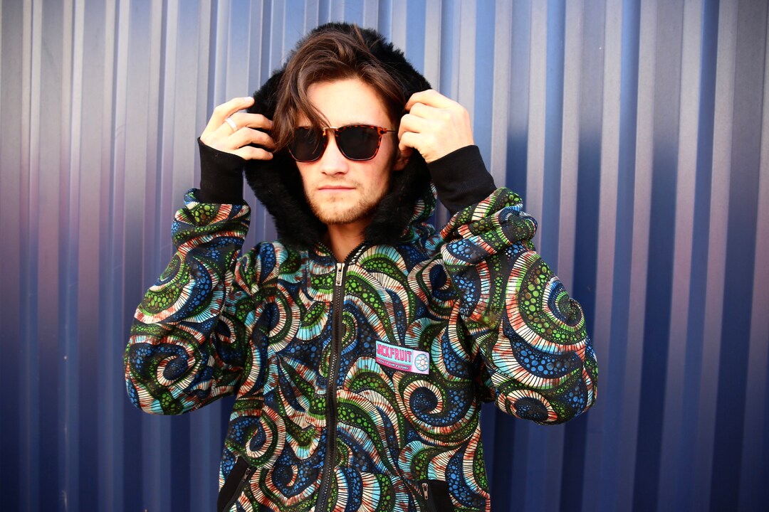 JACKFRUIT Winter Hoodie - 80s Fur Hood Festival Coat Japanese