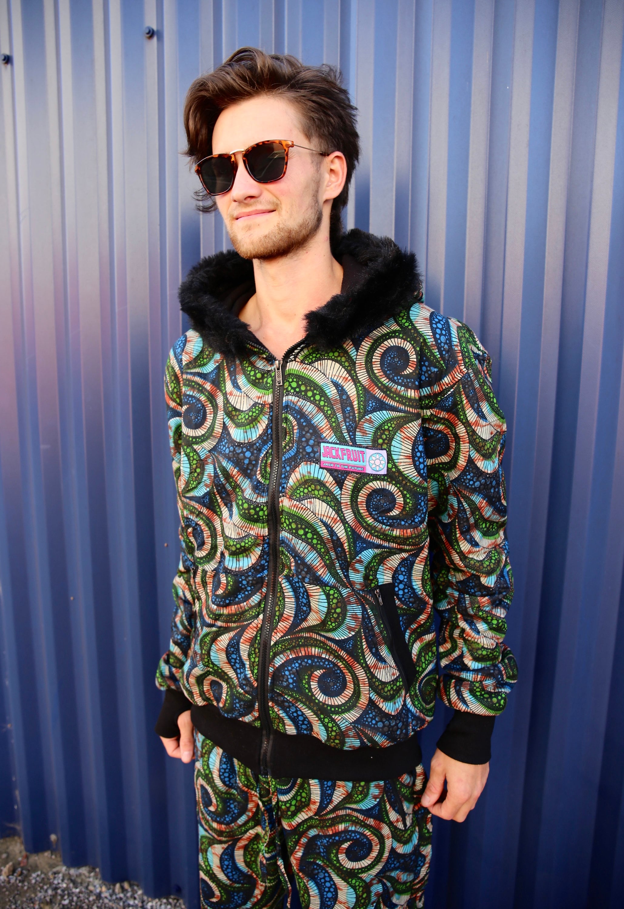 JACKFRUIT Winter Hoodie - 80s Fur Hood Festival Coat Japanese
