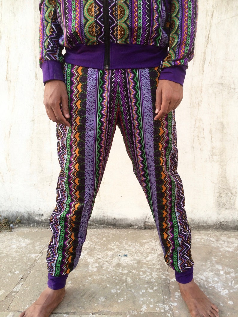 Jungle Fever Purple Unisex Crazy Pattern Festival Fresh Prince Style Boho Aztec Party Trousers Tracksuits Yoga JACKFRUIT Papaya Pants