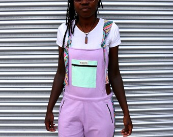 JACKFRUIT Fruit Pastel Dungarees - 80s Fresh Prince Adult Mens