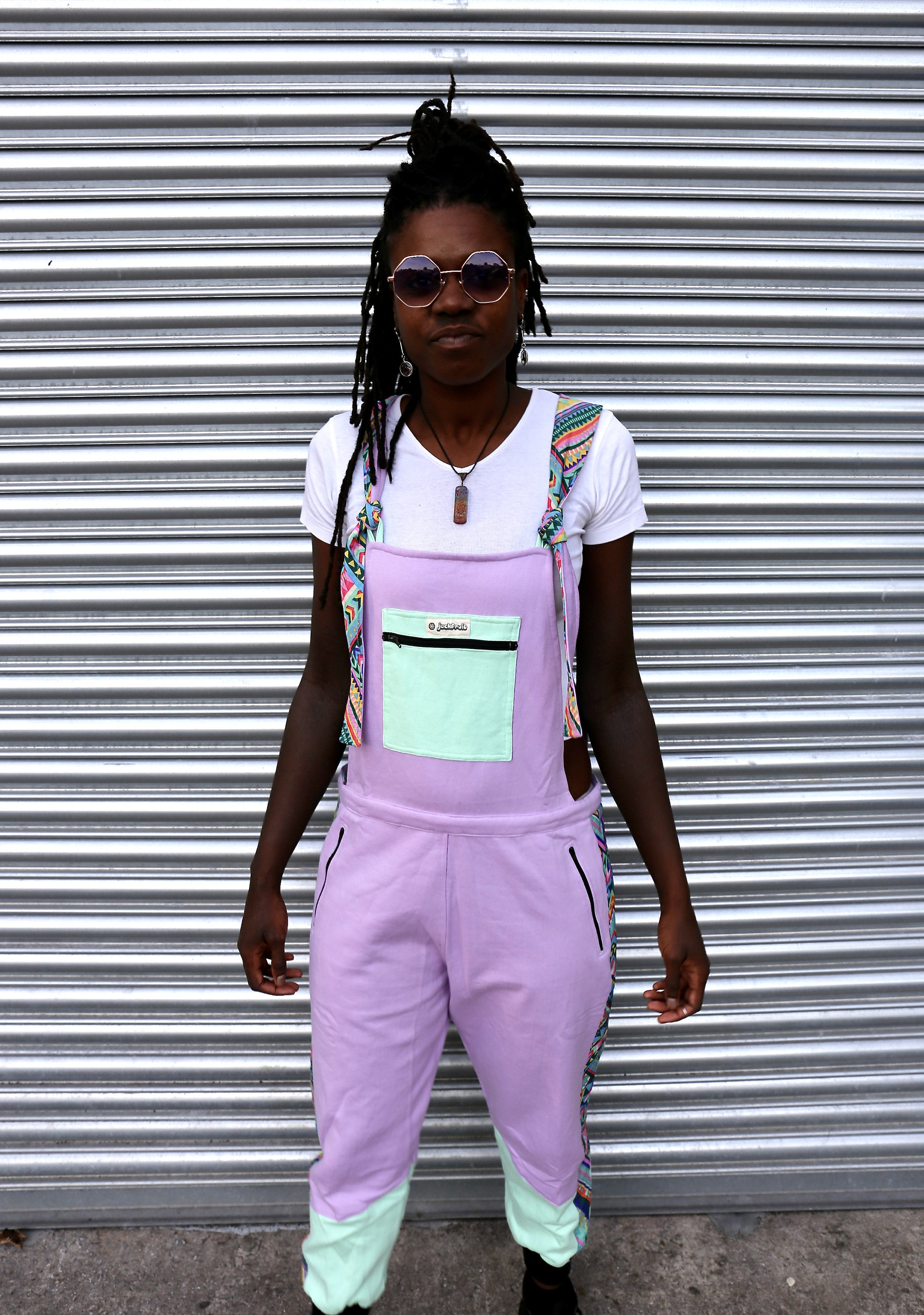 JACKFRUIT Fruit Pastel Dungarees - 80s Fresh Prince Adult Mens