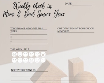 Mom & Dad's Senior Kid Weekly Journal
