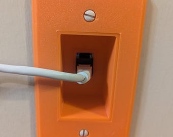 Single Recessed Ethernet Wall Plate Case Reclaim Your Space! Put Furniture Flush Against the Wall 3d Printed Utilize Wasted Space One